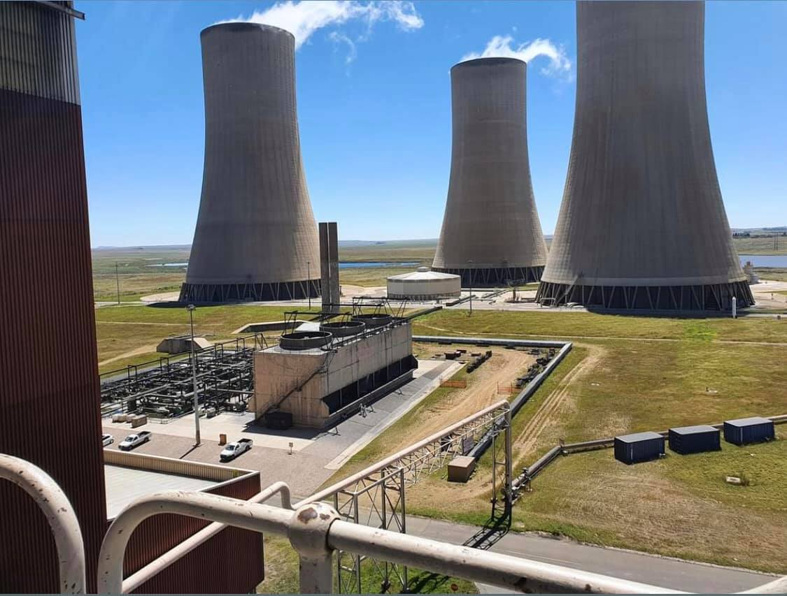 Coal-fired power station cooling towers on the Highveld