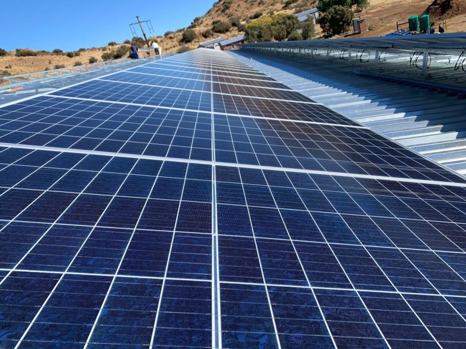 Rooftop solar photovoltaic installation in the Free State